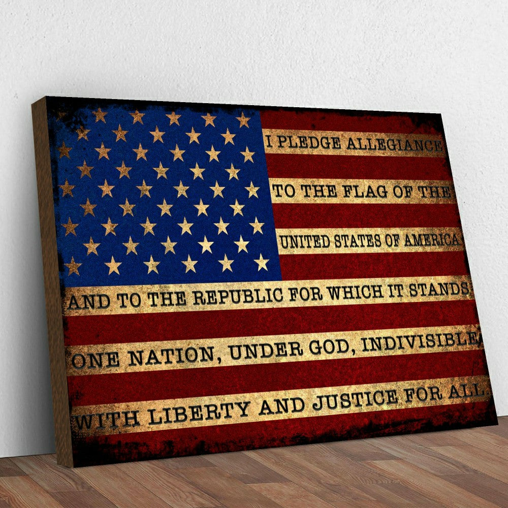 I Pledge Allegiance To The Flag Of USA Sign | Plow & Hearth