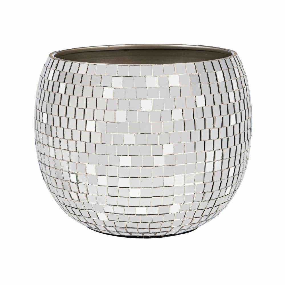 Pearl and Pine Planters, Mirror Glass Planters, Nested Set of 2 | Plow & Hearth
