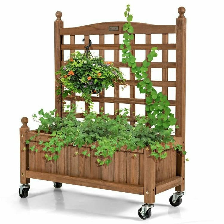 Solid Fir Wood Raised Garden Bed Planter | Plow & Hearth