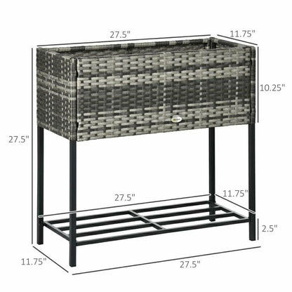 Rattan Wicker Raised Garden Bed | Plow & Hearth