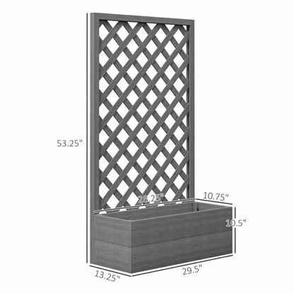 Raised Garden Bed Planter Box with Lattice Trellis | Plow & Hearth