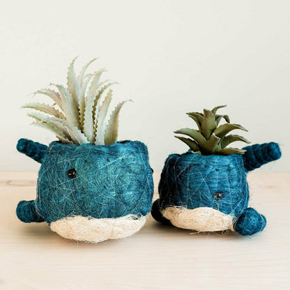 Wicker Whale Planter - Coco Planter | Plow & Hearth