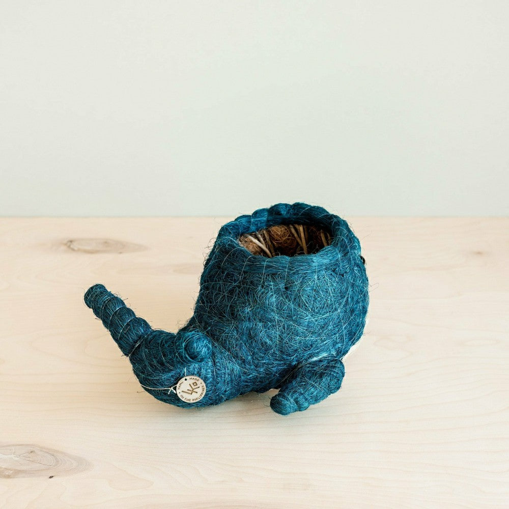 Wicker Whale Planter - Coco Planter | Plow & Hearth