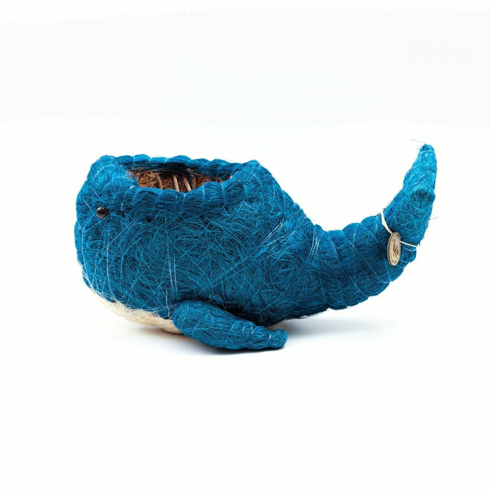 Wicker Whale Planter - Coco Planter | Plow & Hearth
