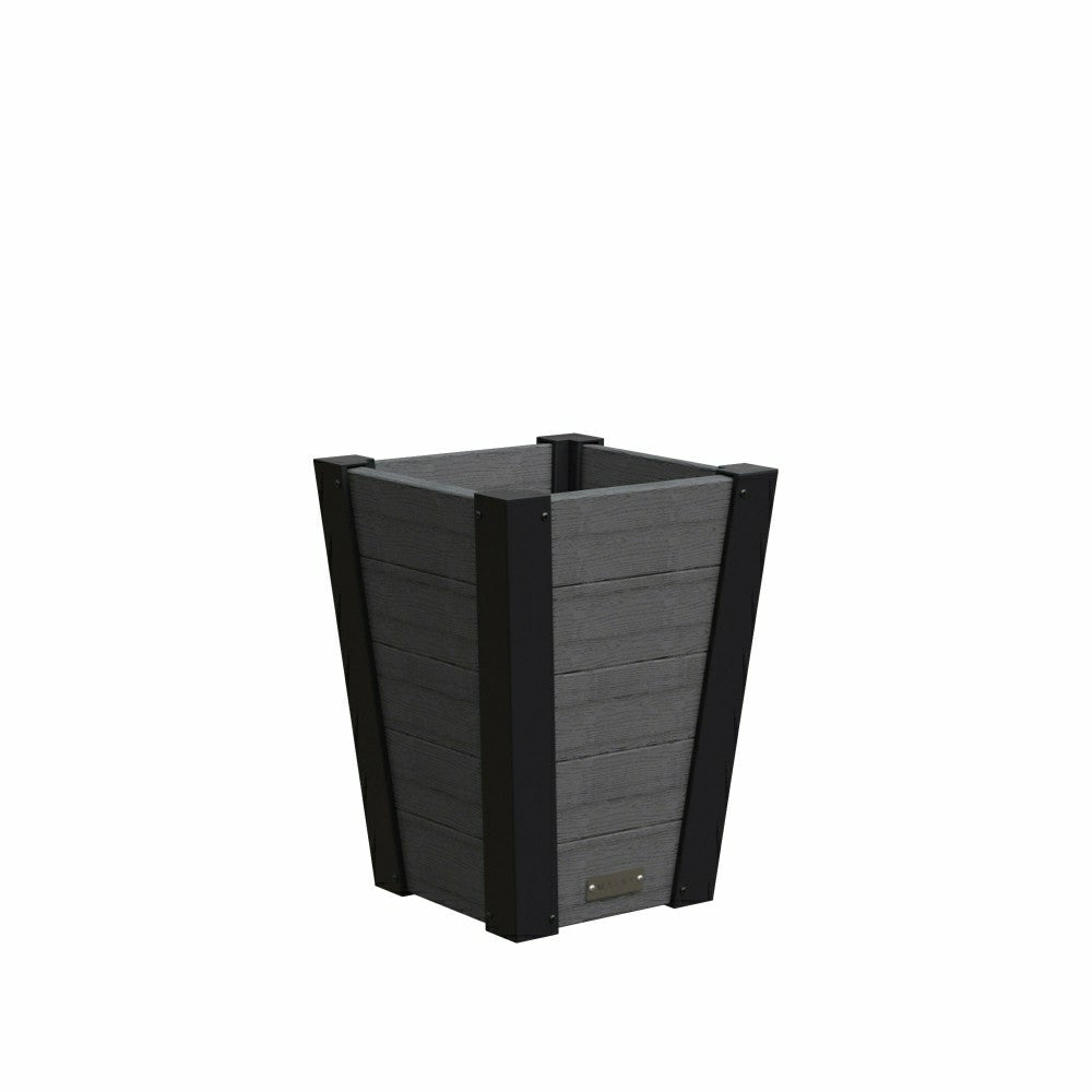 Horizon Charcoal Tapered Planter | Plow & Hearth