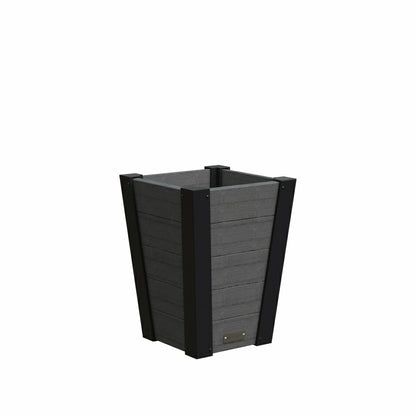 Horizon Charcoal Tapered Planter | Plow & Hearth
