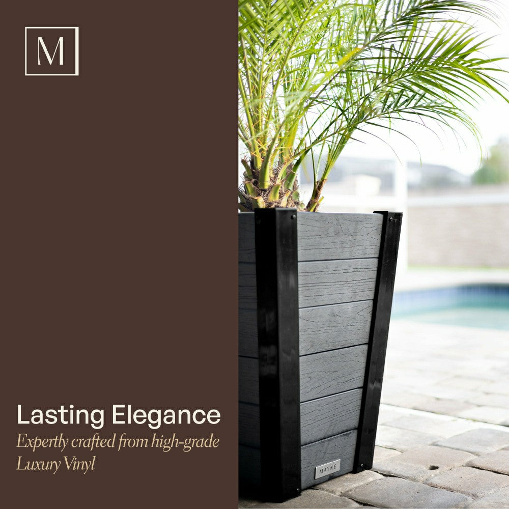 Horizon Charcoal Tapered Planter | Plow & Hearth