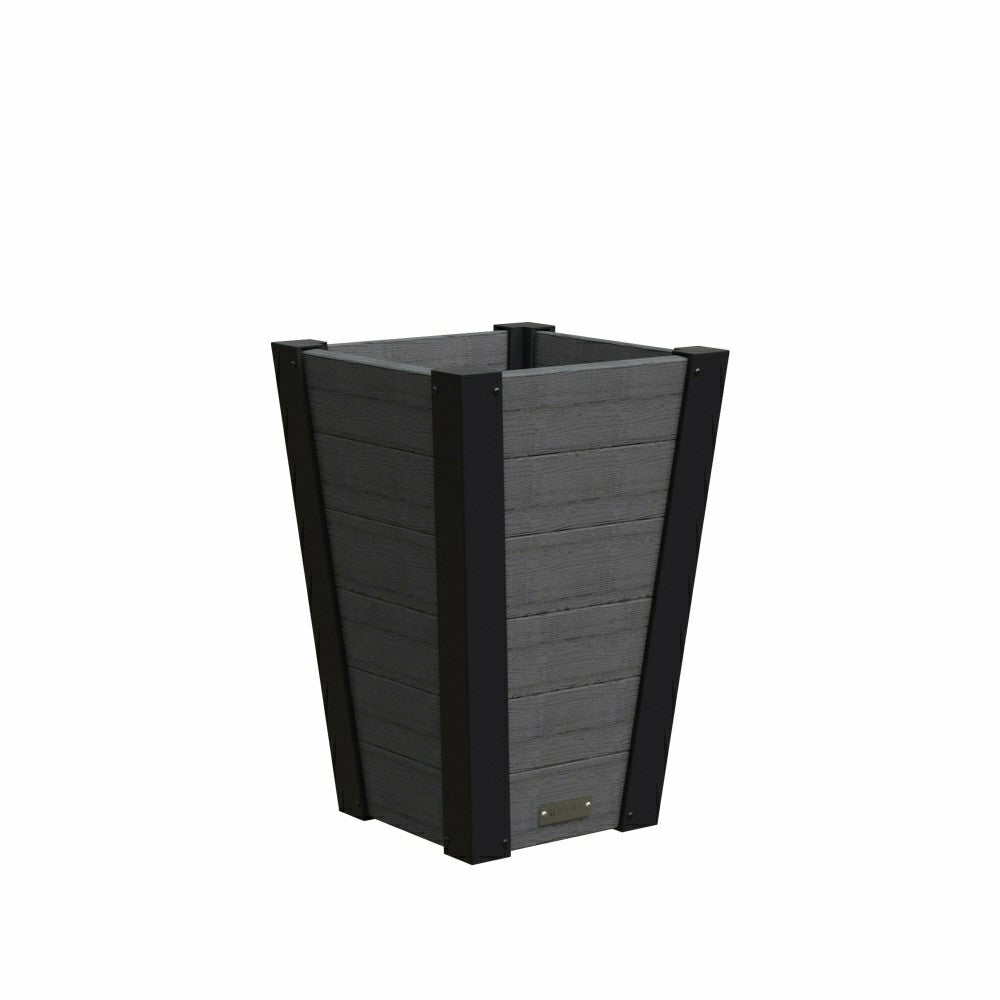 Horizon Charcoal Tapered Planter | Plow & Hearth