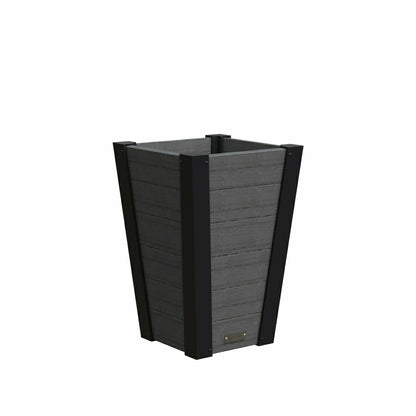 Horizon Charcoal Tapered Planter | Plow & Hearth