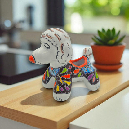 Colorful Talavera Poodle Planter | Plow & Hearth