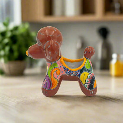 Colorful Talavera Poodle Planter | Plow & Hearth