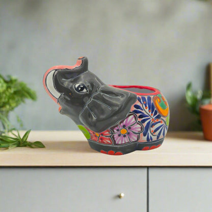 Talavera Elephant Planter | Plow & Hearth