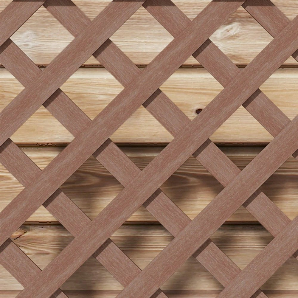 Wood Raised Garden Bed with Lattice Trellis | Plow & Hearth