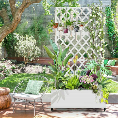 Metal Outdoor Raised Garden Bed with Trellis | Plow & Hearth