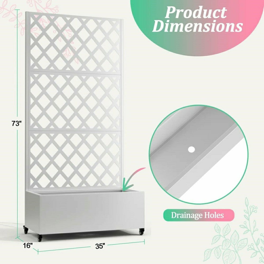 Metal Outdoor Raised Garden Bed with Trellis | Plow & Hearth