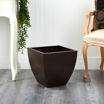 14” Embossed Metal Scroll Planter | Plow & Hearth