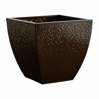 14” Embossed Metal Scroll Planter | Plow & Hearth