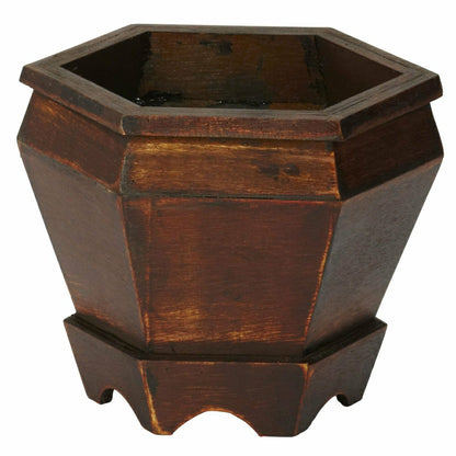 Wooden Hexagon Decorative Planter (Set of 3) | Plow & Hearth