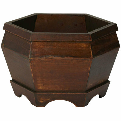 Wooden Hexagon Decorative Planter (Set of 3) | Plow & Hearth
