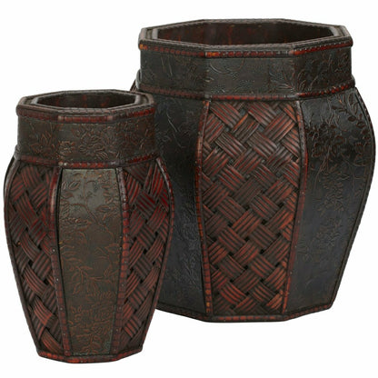 Design and Weave Panel Decorative Planters (Set of 2) | Plow & Hearth