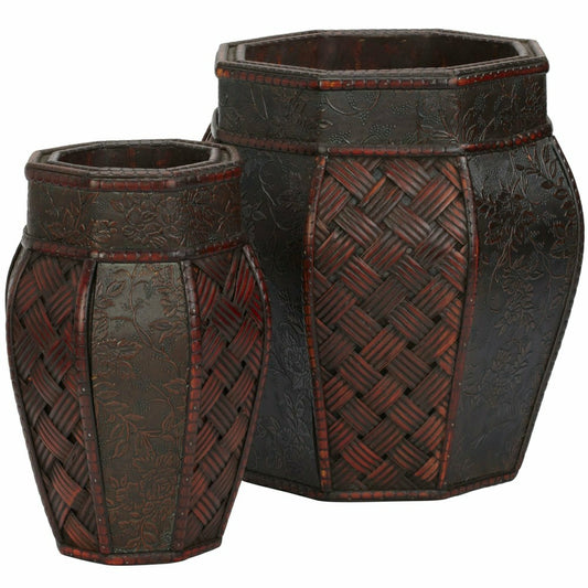 Design and Weave Panel Decorative Planters (Set of 2) | Plow & Hearth