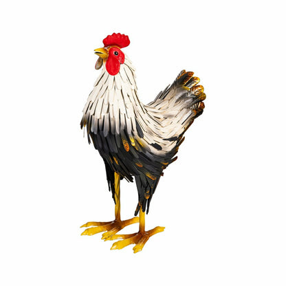 12"H Petal & Plow, Metal Hen Garden Statue | Plow & Hearth