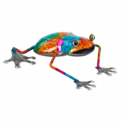Metal Gradient Frog Garden Statue, 14"H | Plow & Hearth