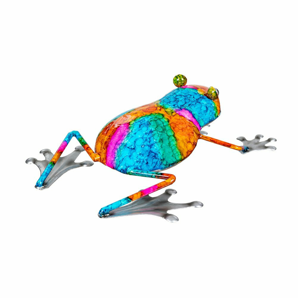 Metal Gradient Frog Garden Statue, 14"H | Plow & Hearth