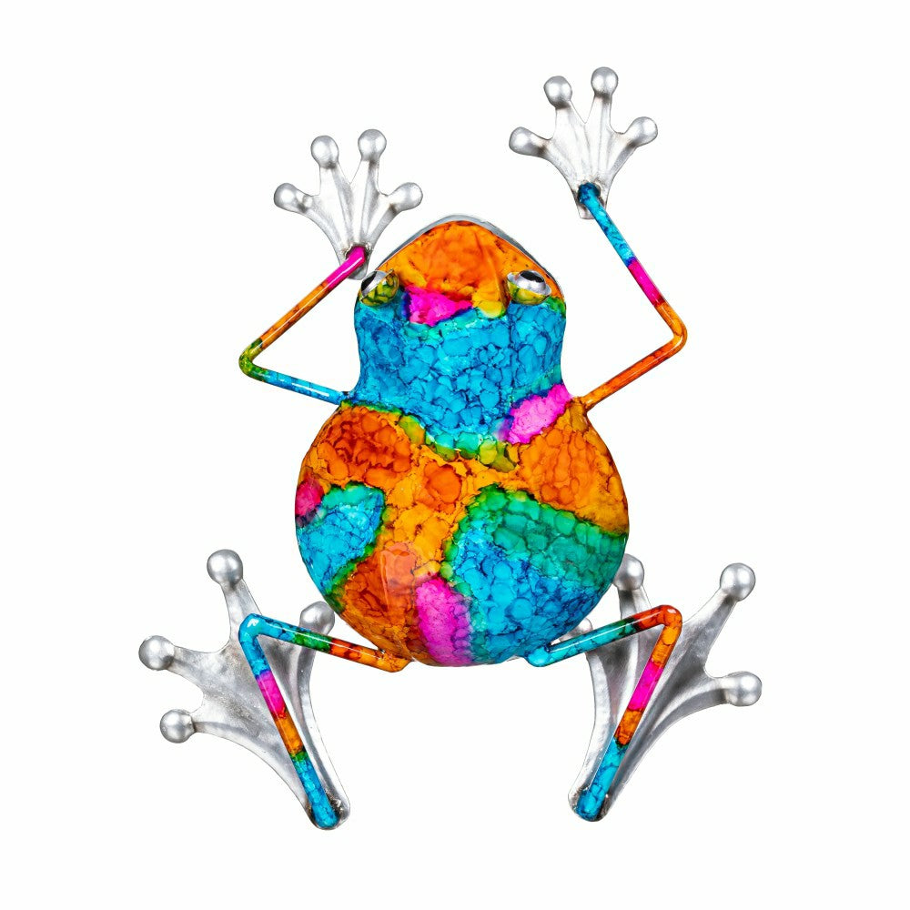Metal Gradient Frog Garden Statue, 14"H | Plow & Hearth