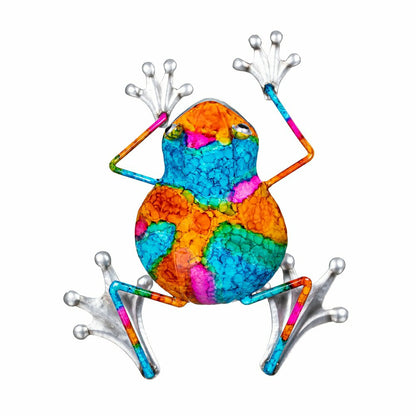 Metal Gradient Frog Garden Statue, 14"H | Plow & Hearth
