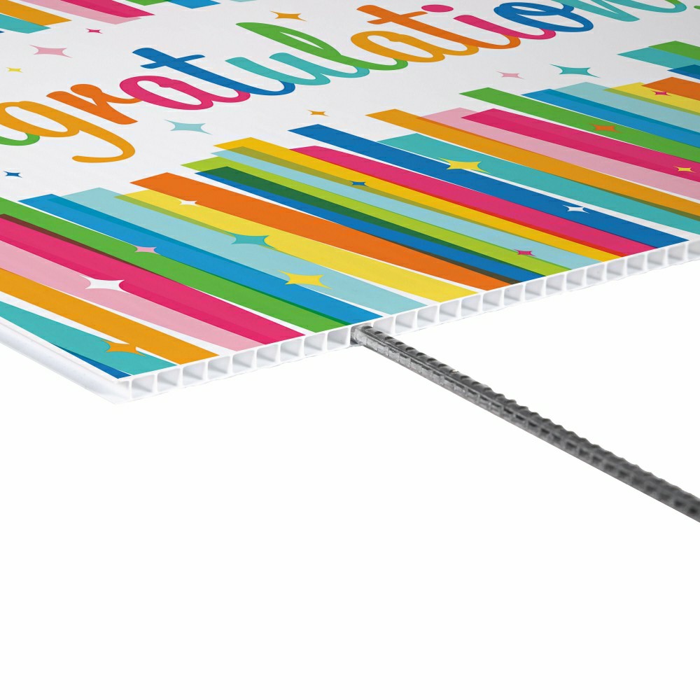This Calls For Cake Yard Sign with H-Stake, "Congratulations!", 24"x18 | Plow & Hearth