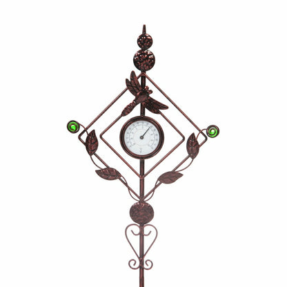 32"H Thermometer Dragonfly Garden Stake | Plow & Hearth