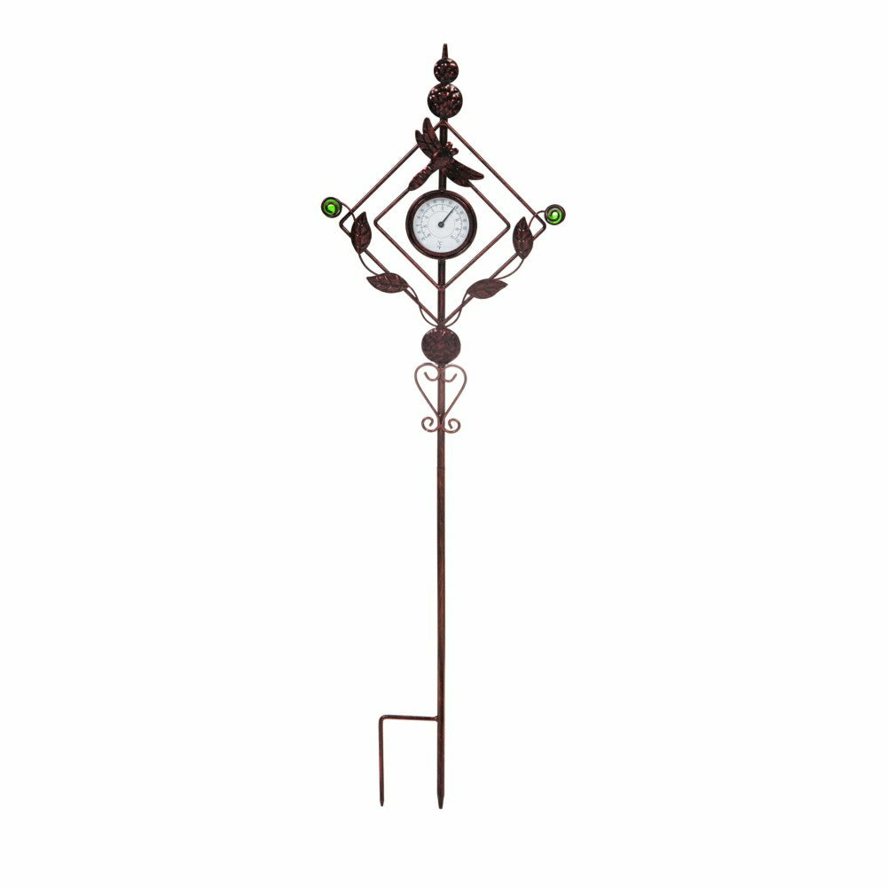 32"H Thermometer Dragonfly Garden Stake | Plow & Hearth