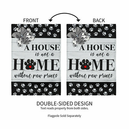 Paw Prints Garden Burlap Flag | Plow & Hearth