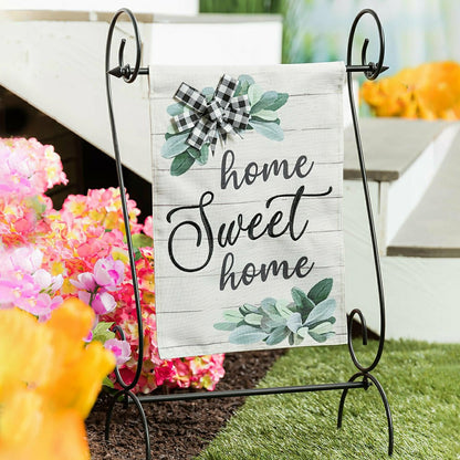 Home Sweet Home Eucalyptus Burlap Garden Flag | Plow & Hearth