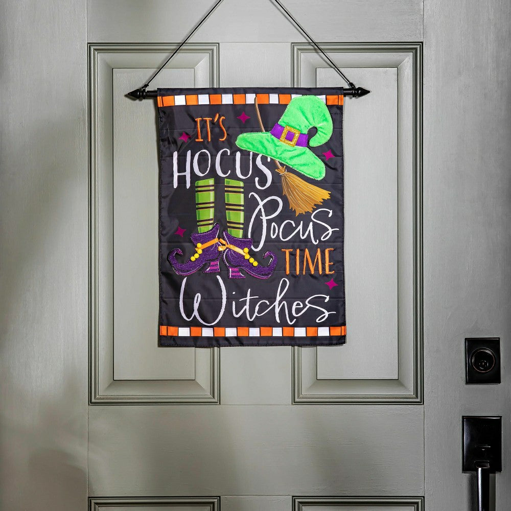 Hocus Pocus Time Applique Garden Flag | Plow & Hearth