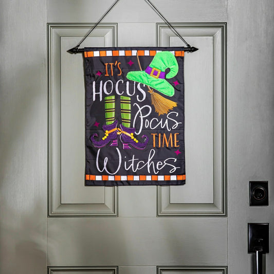 Hocus Pocus Time Applique Garden Flag | Plow & Hearth