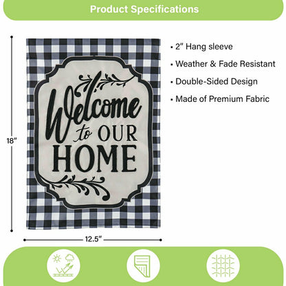 Classic Welcome Home Applique Garden Flag | Plow & Hearth