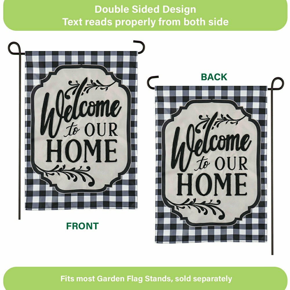 Classic Welcome Home Applique Garden Flag | Plow & Hearth