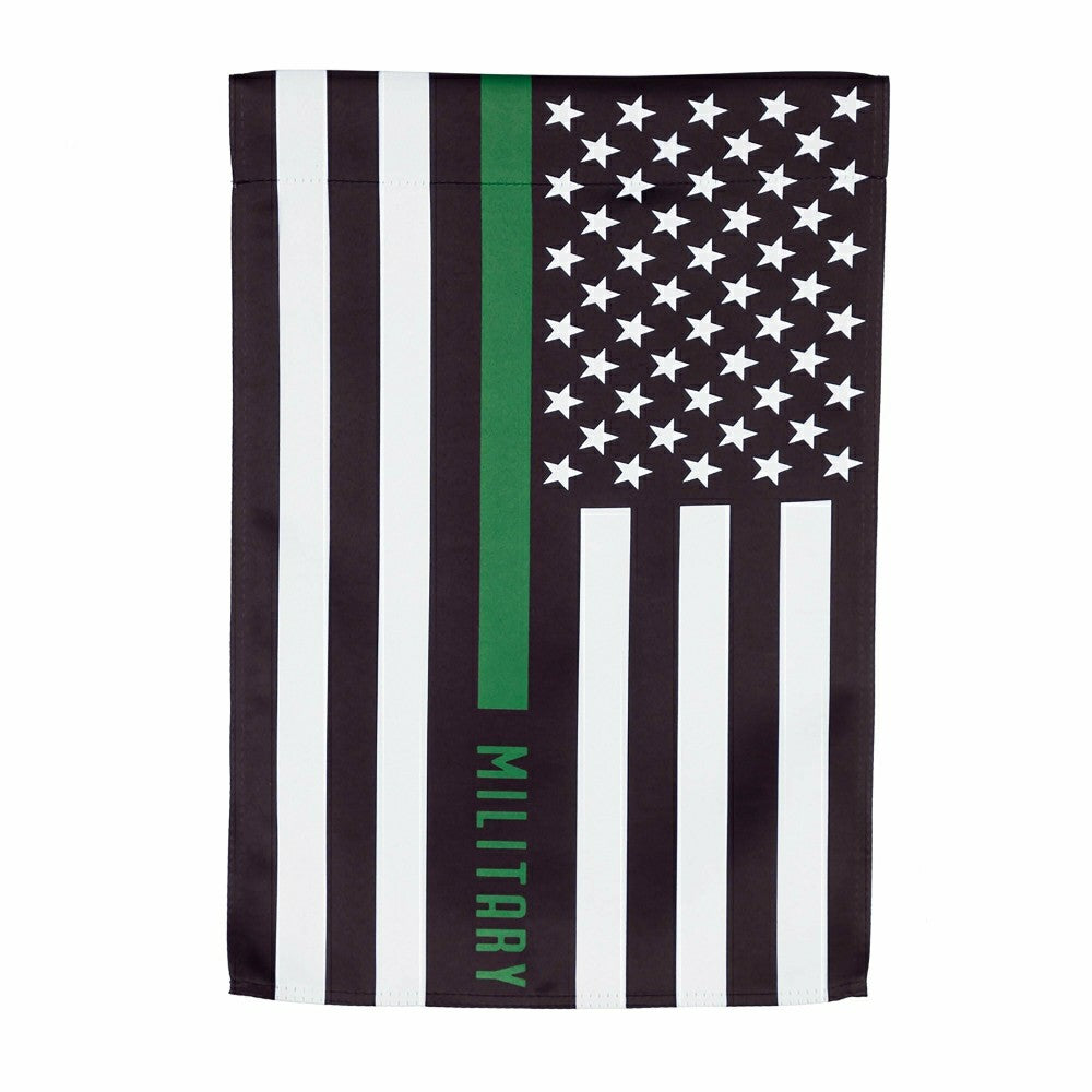 Military Thin Green Line Garden Suede Flag | Plow & Hearth