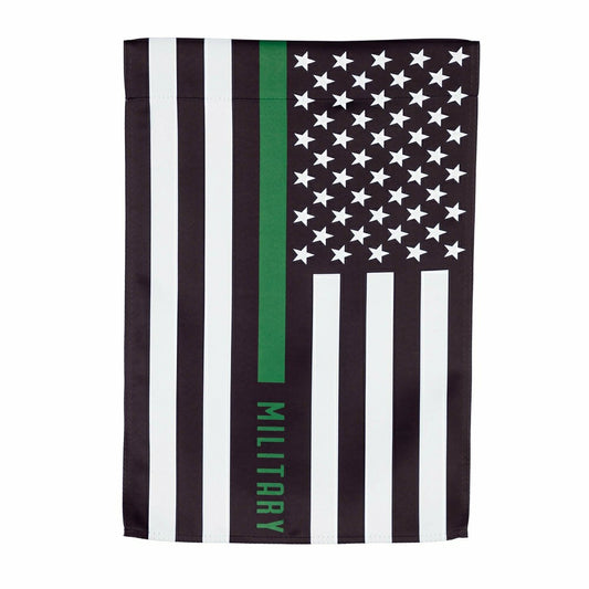 Military Thin Green Line Garden Suede Flag | Plow & Hearth