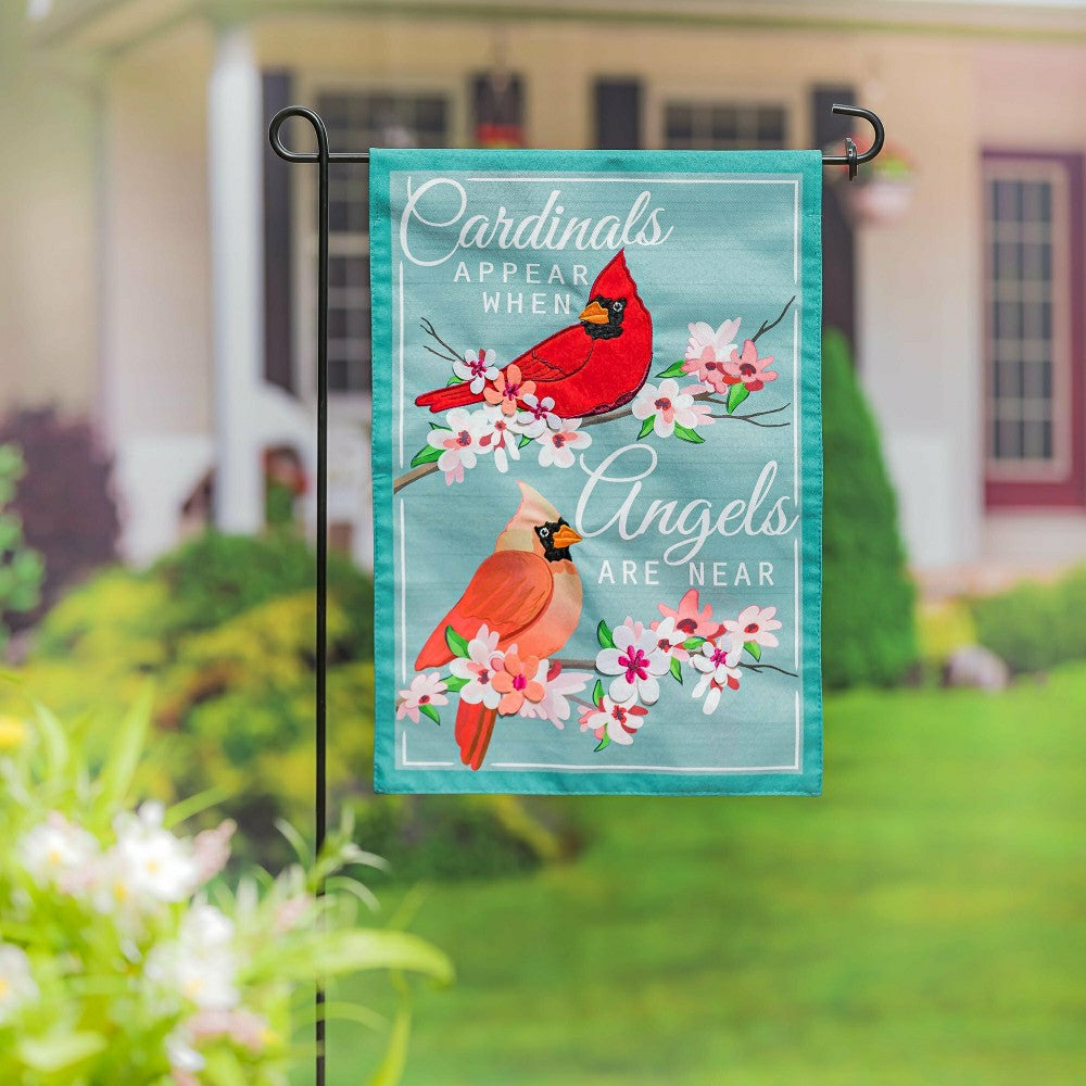 Angels are Near Linen Garden Flag | Plow & Hearth
