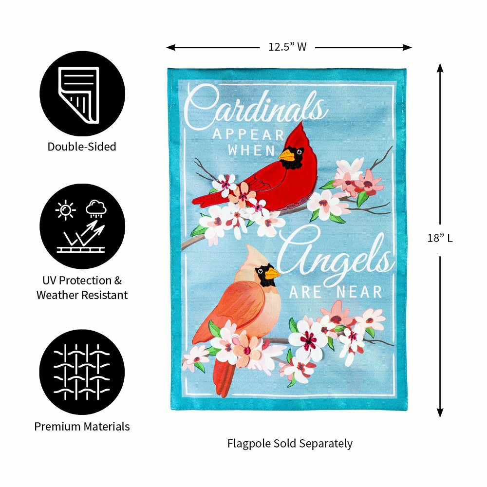 Angels are Near Linen Garden Flag | Plow & Hearth