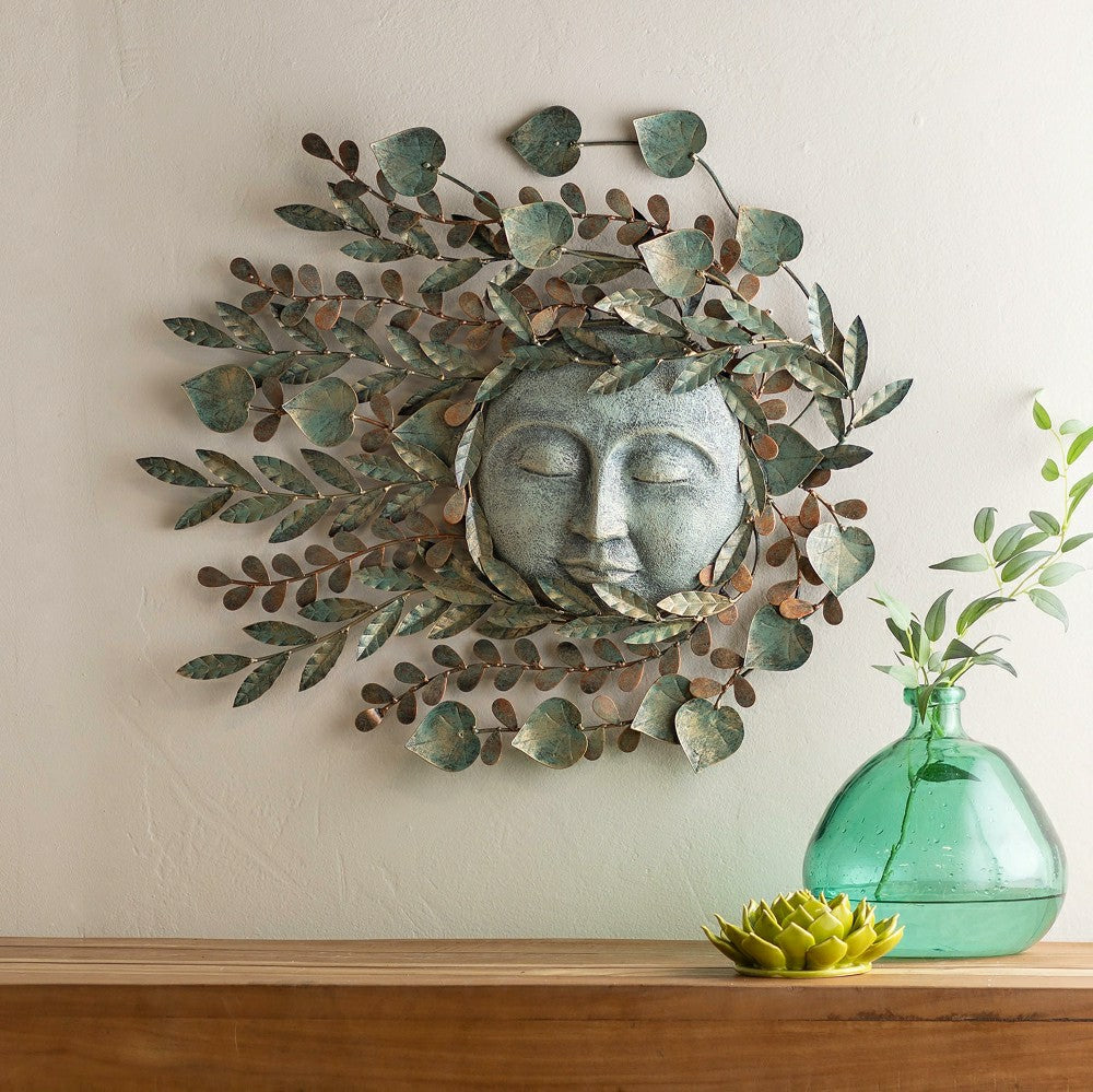 Metal Sun Face Wall Decor | Plow & Hearth