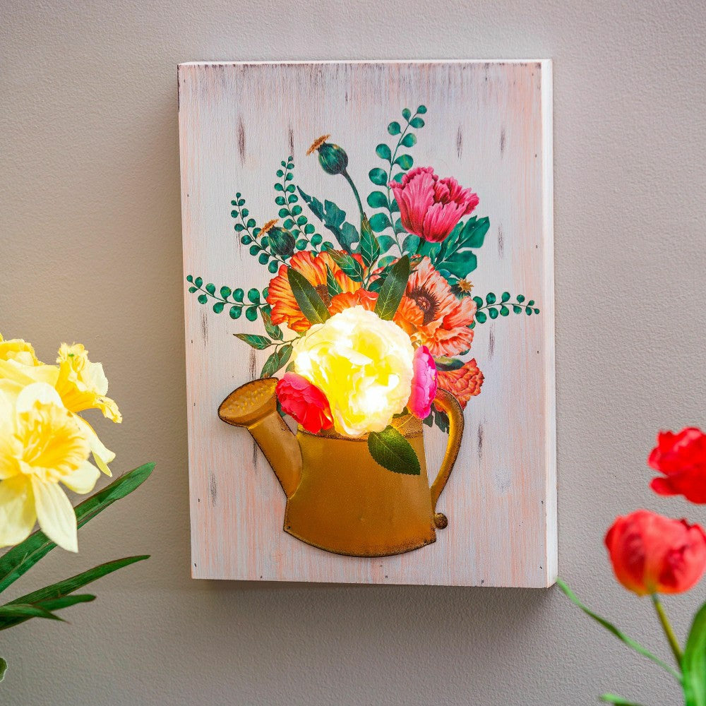 Floral Watering Can Wall Art | Plow & Hearth