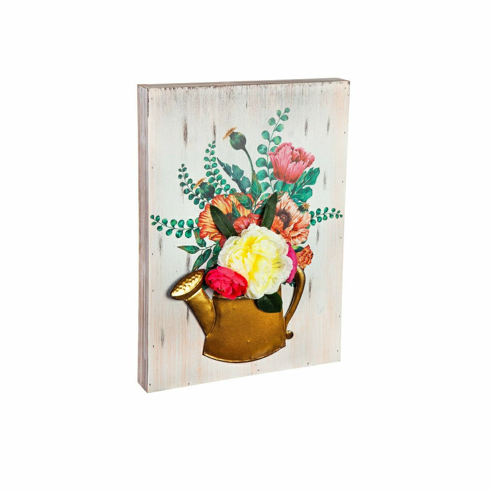 Floral Watering Can Wall Art | Plow & Hearth