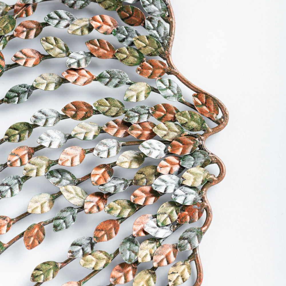 Handcrafted Metal Multi-Colored Willow Branch Moon Face Wall Art | Plow & Hearth