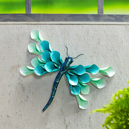 Pollinator Garden Outdoor Wall Decor, Metal, Petal Dragonfly Wall Art | Plow & Hearth