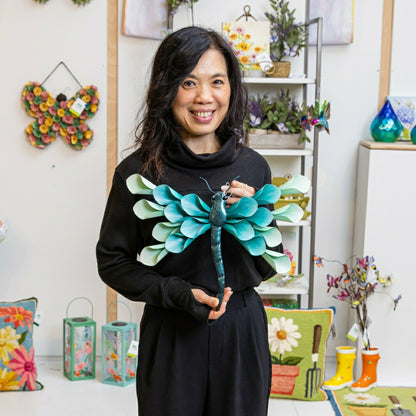 Pollinator Garden Outdoor Wall Decor, Metal, Petal Dragonfly Wall Art | Plow & Hearth