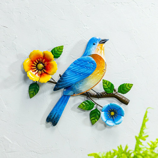 What She Shed Indoor Wall Decor, Metal & Glass, Bird on Branch Wall Ar | Plow & Hearth